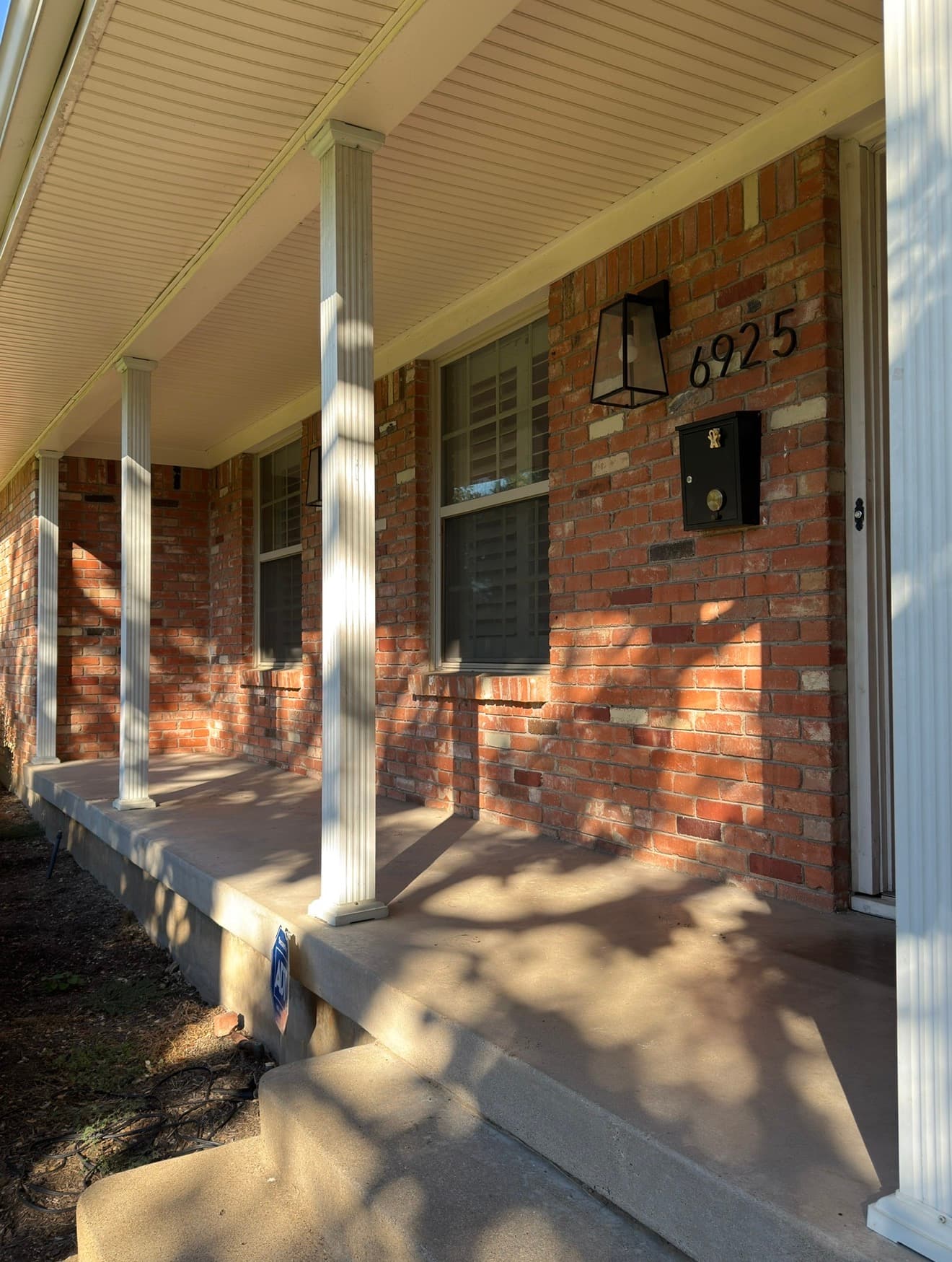 After cedar installation - custom cedar columns in Dallas