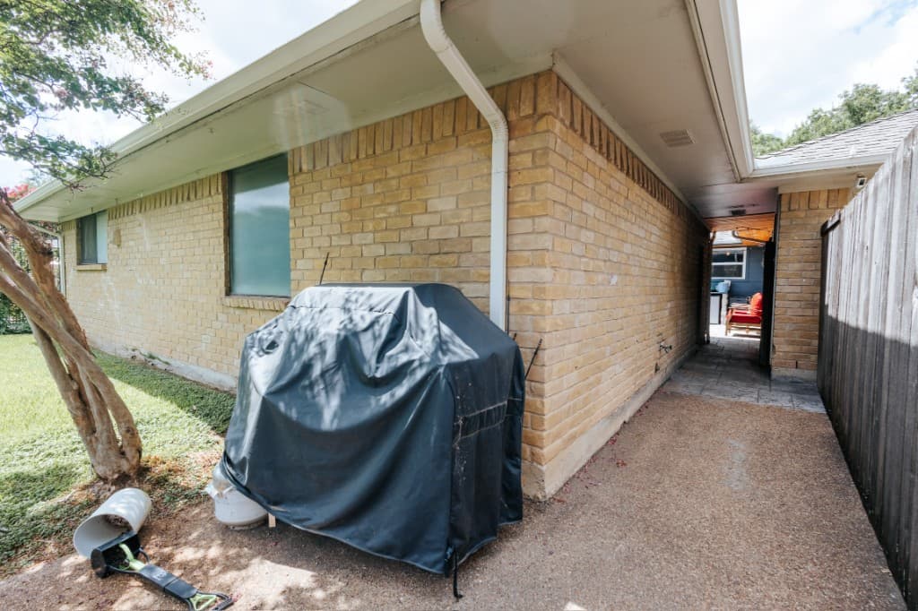 Standard Soffit Upgraded to Cedar - Before